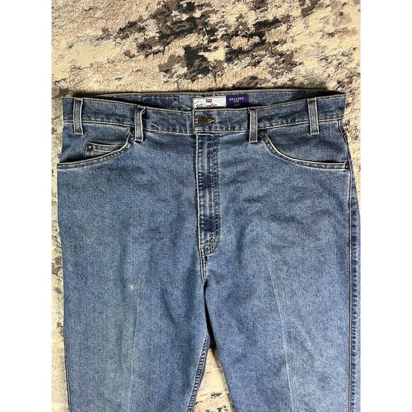 Levi's Strauss Signature 540 Relaxed Fit Jeans 38 x 32 Wrinkle Free Purple Tag - Picture 3 of 12